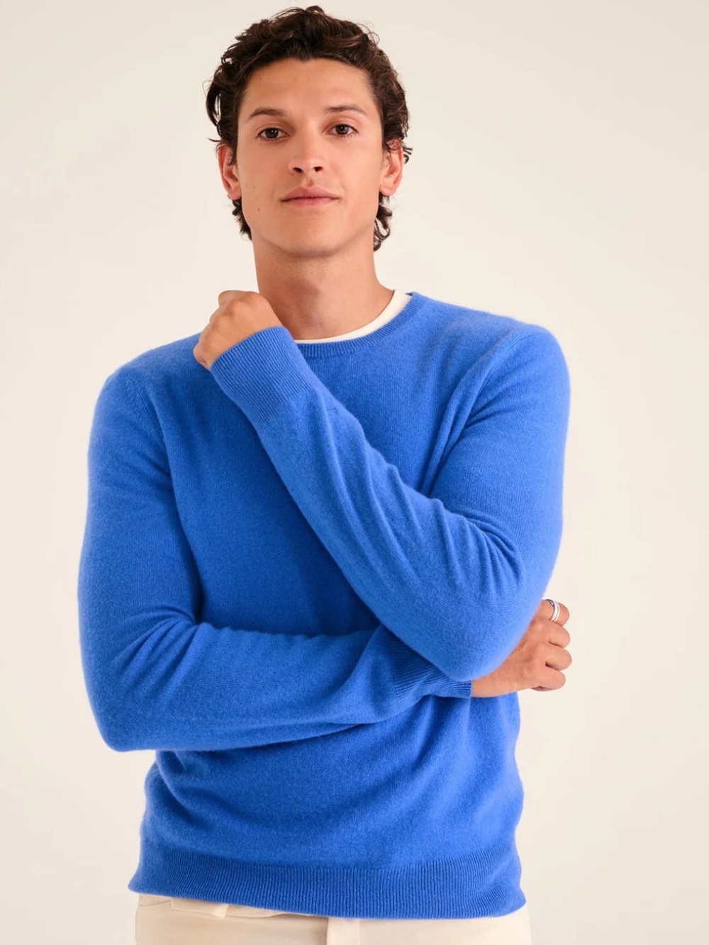 Naadam Men's Royal Blue Cashmere Crewneck Sweater Size Large